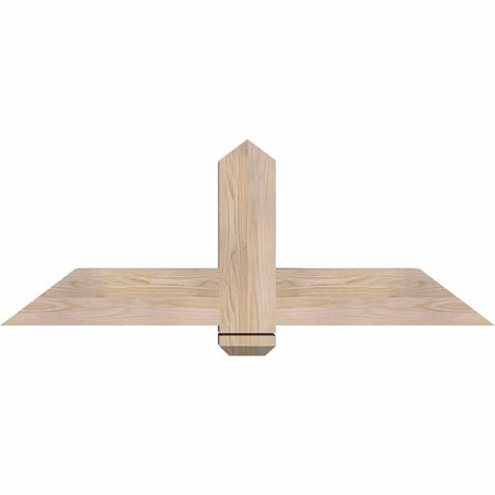 Ekena Millwork Eugene Smooth Timber Gable Bracket, Douglas Fir, 48"W x 18"H x 5 1/2"D x 5 1/2"F, 9/12 Pitch GBW048X18X0606EUG00SDF